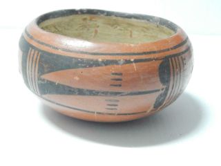 Antique Vintage Redware Hopi Pueblo Indian Pot Pottery - Early Example