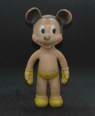 Vintage Walt Disney Mickey Mouse Sun Rubber Co.  Squeaky Toy Doll