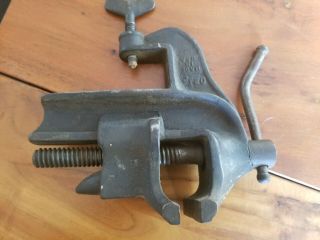 Vintage Table Top Clamp Bench Vise Anvil Gunsmith Clamp 2 1/2 " Width Usa Made