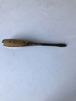 Vintage Irwin - Us Of A Wood Handle 8 1/2 Perfect Handle Screwdriver