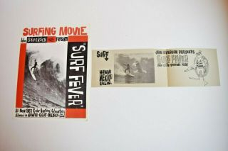 1960 John Severson Surf Fever Poster And Handbill Flyer