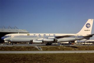 35mm Colour Slide Of Varig Boeing 707 - 441 Pp - Vja In 1977