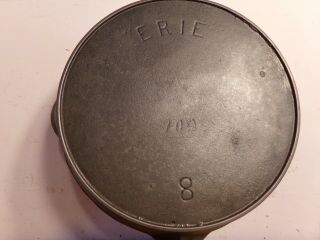 Cast Iron Skillet Erie 8 no 709 Antique 2