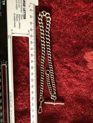Fob Watch Chain In Silver By Sg 40.  3 Grams Antique Or Vintage