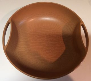 Vintage Ellingers Agatized Wood Serving Bowl With Handles 110