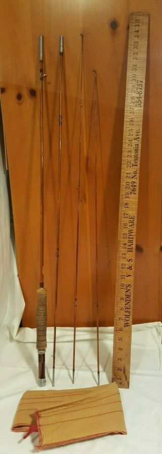 Vintage South Bend Varnished Bamboo Fly Rod,  Model 359,  8 1/2 