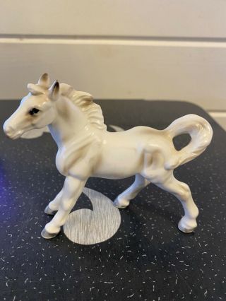 Vintage White Horse Porcelain Figurine Japan Nanco Product