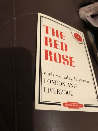 British Railways Leaflet The Red Rose 1954