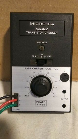 Vintage Micronta Dynamic Transistor Checker Tester Npn Pnp Model 22 - 025