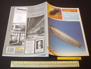 Graf Zeppelin Lz 127 Giant Airship 1980s/90s Vintage Jf Schreiber Card Cut - Out