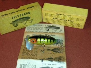 Vintage Fred Arbogast Jitterbug W Box Awesome Color And