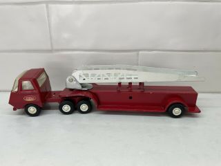 Vintage Mini Tonka Red Hook & Ladder Metal Fire Truck 11 " - 5501