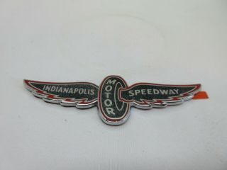 Vintage Indianapolis Motor Speedway Indy 500 Pace Car Emblem Logo Badge Nos