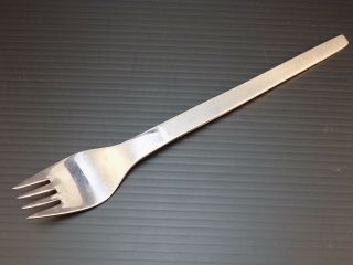 Vintage Danish Modern Flair Dinner Fork 7 1/4 " Long Stainless Steel