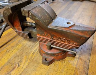 Vintage Tools Wilton Shop King Swivel Bench Vise 4 " Antique Machinist Tools ☆usa