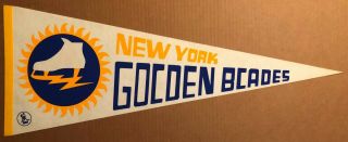 Pennant Wha Hockey: York Golden Blades,  Color,  12 " X 30 ",  Color,  1972 - 79