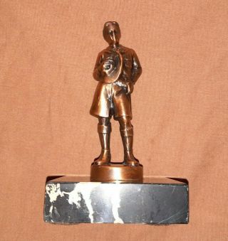 Vintage Boy Scouts Bsa Trophy Statue With Marble Base