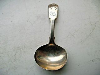 London 1816 Sterling Silver Hallmarked Tea Caddy Tea Leaf Spoon 15.  5g