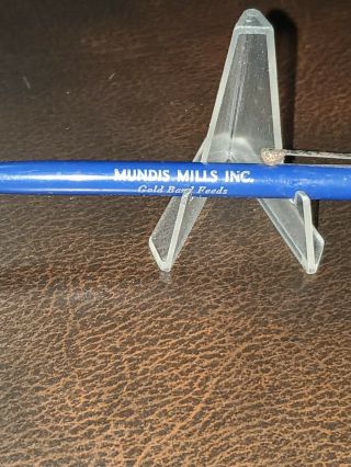 Vntg York,  Pa Mundis Mills Inc.  Bullet Pencil Gold Brand Feeds Nashville Emigs. 2