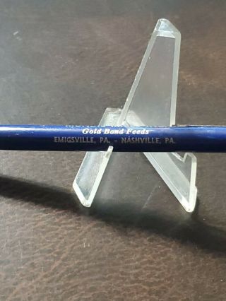 Vntg York,  Pa Mundis Mills Inc.  Bullet Pencil Gold Brand Feeds Nashville Emigs. 3