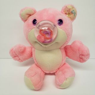 Playskool 8 " Pink Creme I Love You Nosy Bears Vintage Hearts 1989 Bear Htf Plush