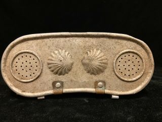 Vintage Aluminum Fishing Bait Worm Box With Belt Clips