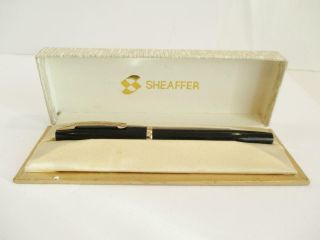 Vintage Sheaffer Fountain Pen Imperial Touchdown Black,  Gold Trim Boxed
