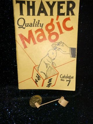 Vintage Appearing Coin Magic Gimmick Finger Abbotts Token