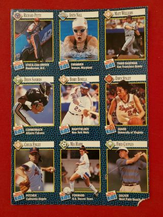 1992 Mia Hamm Rookie Rc Card Sports Illustrated For Kids Uncut Card Sheet U.  S.  A