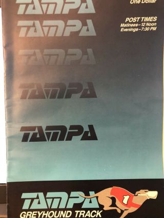 1990 Tampa Greyhound Program Plus 12