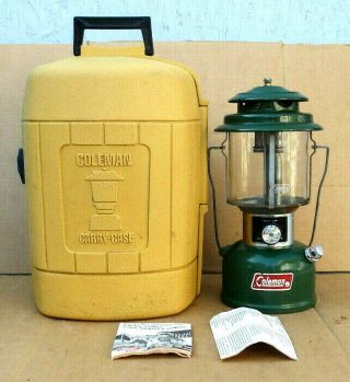 Vintage Coleman Lantern Model 220k With Carrying Case,  (circa 1980 