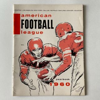 Vintage 1960 American Football League Afl Football Nfl Program Yearbook 60s