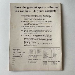Vintage 1960 American Football League AFL Football NFL Program Yearbook 60s 2