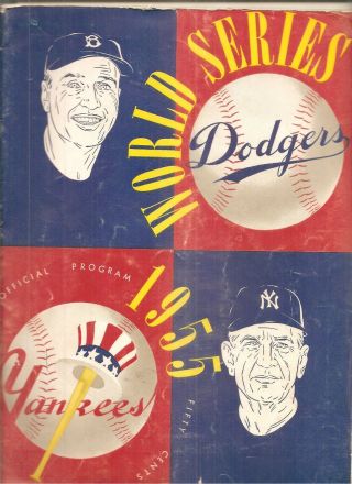 1955 Brooklyn Dodgers Vs.  York Yankees World Series Program
