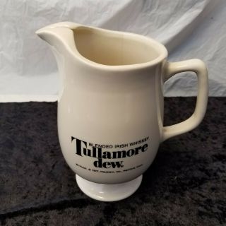 Tullamore Dew Irish Whiskey Water Pitcher (pub Jug) Ceramic Vintage