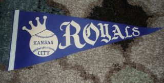 Vintage Kansas City Royals Pennant:12 X 29 Inch