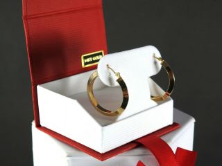 Vintage 14k Gold Hoop Earrings Solid Yellow Gold Round Jcm Macys Jewelry Fine