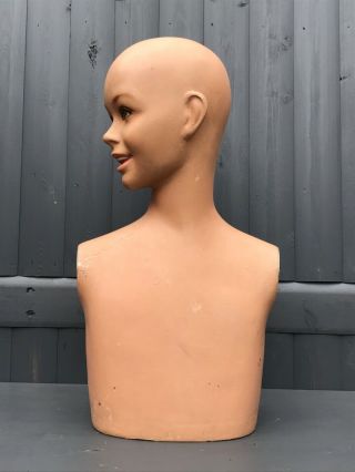 Vintage Mannequin Ex Shop Display Torso Head Young Female Adult Mid Century