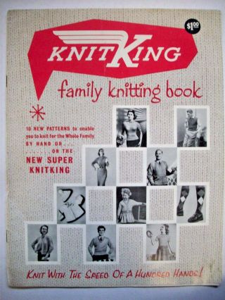 Vintage Knit King Pattern Booklet Machine Knitting Knitking