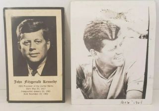 Vintage President John Fitzgerald Kennedy Jfk Funeral Catholic Prayer Card,  Pic
