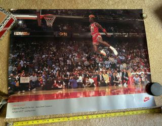 Vintage Nike Michael Jordan 1988 Mvp Dunk Champion Poster 23.  5 X 31.  5 Rolled