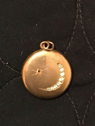 Antique W&h Co Victorian Gold Filled Monogrammed Locket Pendant
