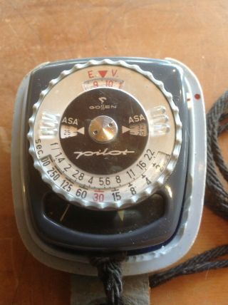 Vintage Gossen Pilot LIght Meter Made in Germany with Hard Case Collectible 3