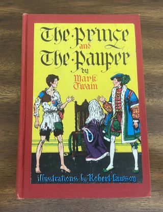 The Prince And The Pauper By Mark Twain (1937,  Vintage Hardcover)