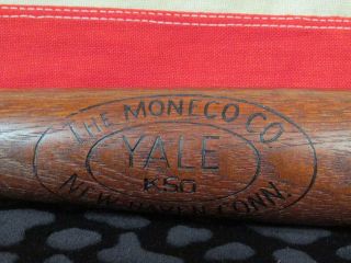 Vintage 1930s Yale Wood Regulation Baseball Bat K50 Model 34 " Moneco Co.  Antique