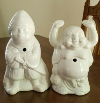 2 Vintage Ceramic Benihana Tiki Cocktail Mugs Buddha And Ninja