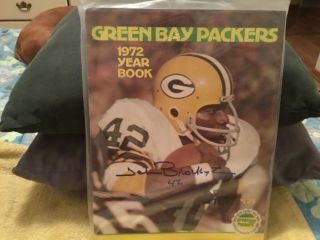 John Brockington Signed 1972 Green Bay Packers Yearbook/lambeau Field With