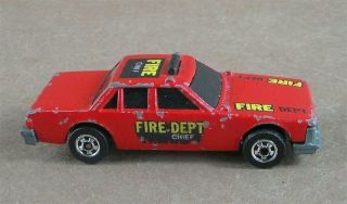Vintage Hot Wheels Crack Ups Fire Department Chief Car 1983