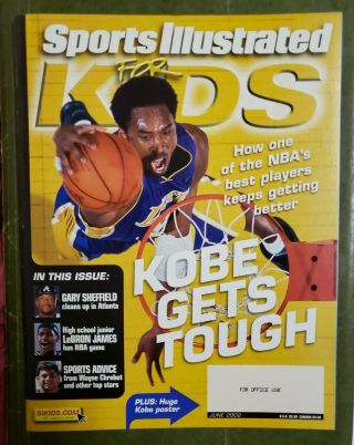 2002 June Sports Illustrated For Kids Kobe Bryant Gets Tough Tom Brady Uncut Rc