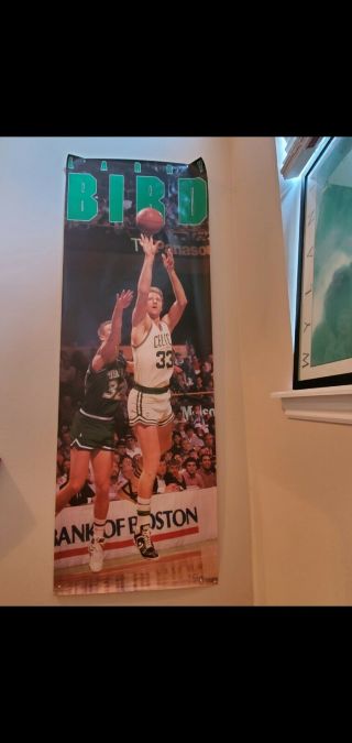 Rare 1988 Costacos Larry Bird Celtics Door Poster 26 " X 74 " Vintage Classic Htf